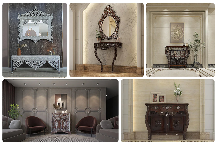 How to Style an Entrance Console Table with Mirror: Luxury Interior ...