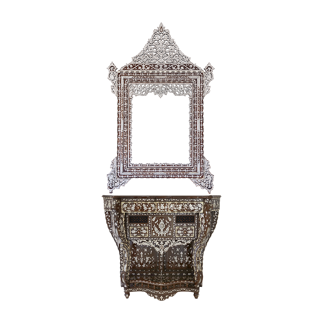 Almas Console Table with Mirror Levantiques