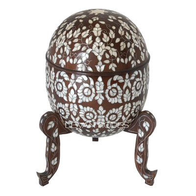 Decorative large wooden egg for home décor by Levantiques