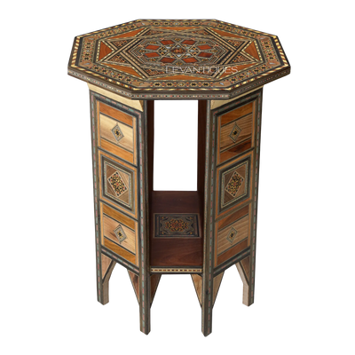 decorative side table with Marquetry Art by Levantiques