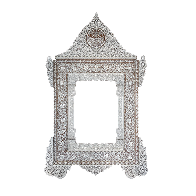 mother of pearl inlay Luxurious Syrian mirror by Levantiques