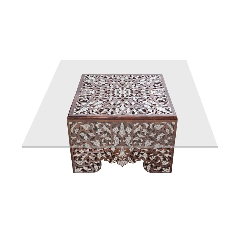 Amwaj Mother of Pearl Inlay Center Table – Luxury & Artistry