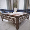 mother of pearl inlay table in luxury interior design by Levantiques