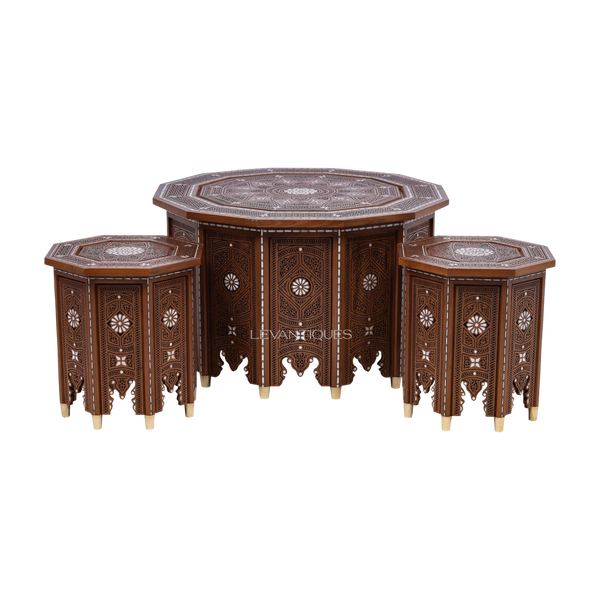 Arabic coffee table set for Islamic interior design by Levantiques