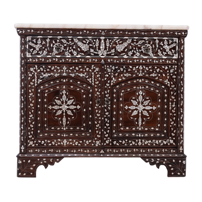 Moroccan tv unit inlay with mother of pearl by Levantiques