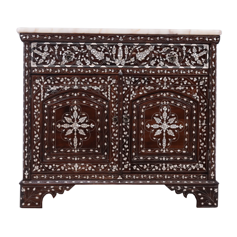 Moroccan tv unit inlay with mother of pearl by Levantiques