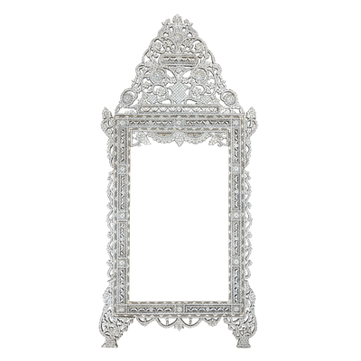 big size Antique mirror inlaid with pearl by Levantiques