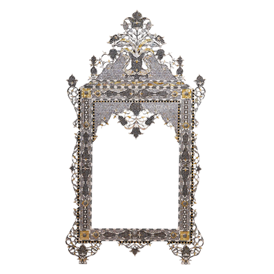 black and white wall mirror by Levantiques