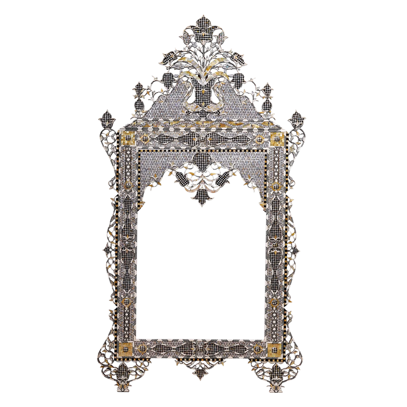 black and white wall mirror by Levantiques