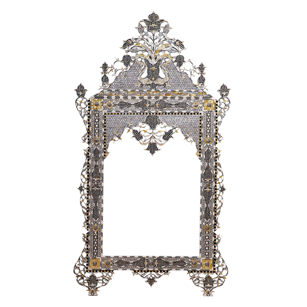 black and white wall mirror by Levantiques