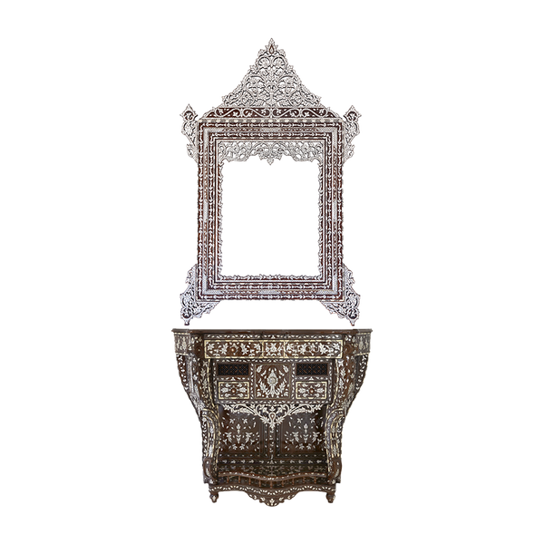 Mirrored console table for Arabic interior design by Levantiques