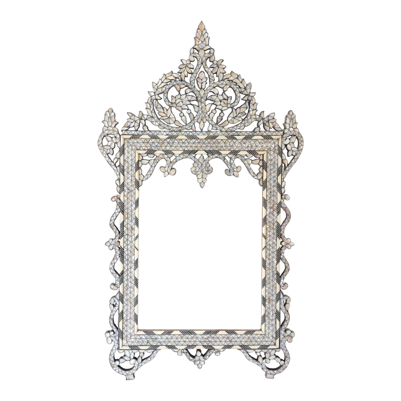 mother of pearl inlay small Syrian mirror by Levantiques