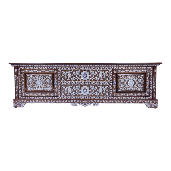 mother of pearl inlay tv stand for Arabic interior by levantiques