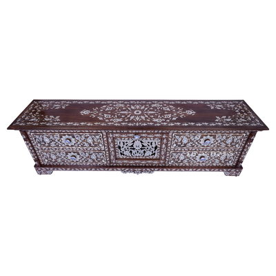 Luxury TV table inlaid with mother of pearl by Levantiques