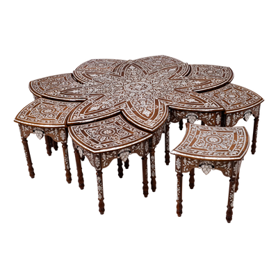 Luxury center and side tables set for majlis interior design by Levantiques