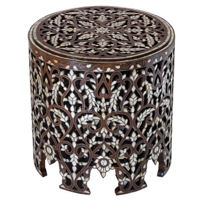 Round side table for Arabic interior design by Levantiques