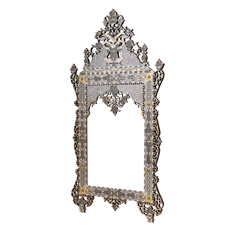 Syrian mother of pearl mirror by Levantiques