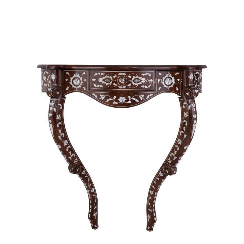 mother of pearl inlay classic console table by levantiques