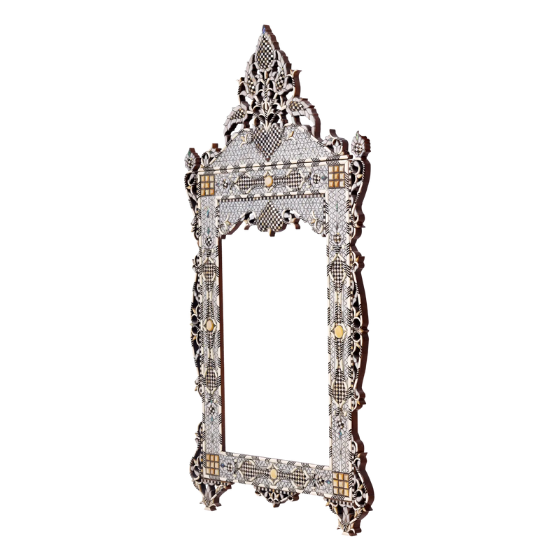 mother of pearl inlay mirror for Islamic interior by Levantiques