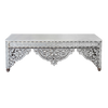 mother of pearl inlay side board with white marble on top by Levantiques