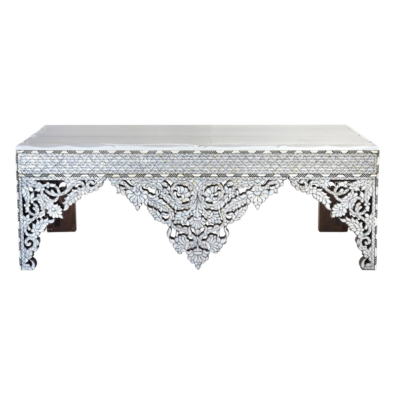 mother of pearl sideboard with marble top by Levantiques