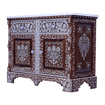 pearl inlay small tv cabinet by Levantiques