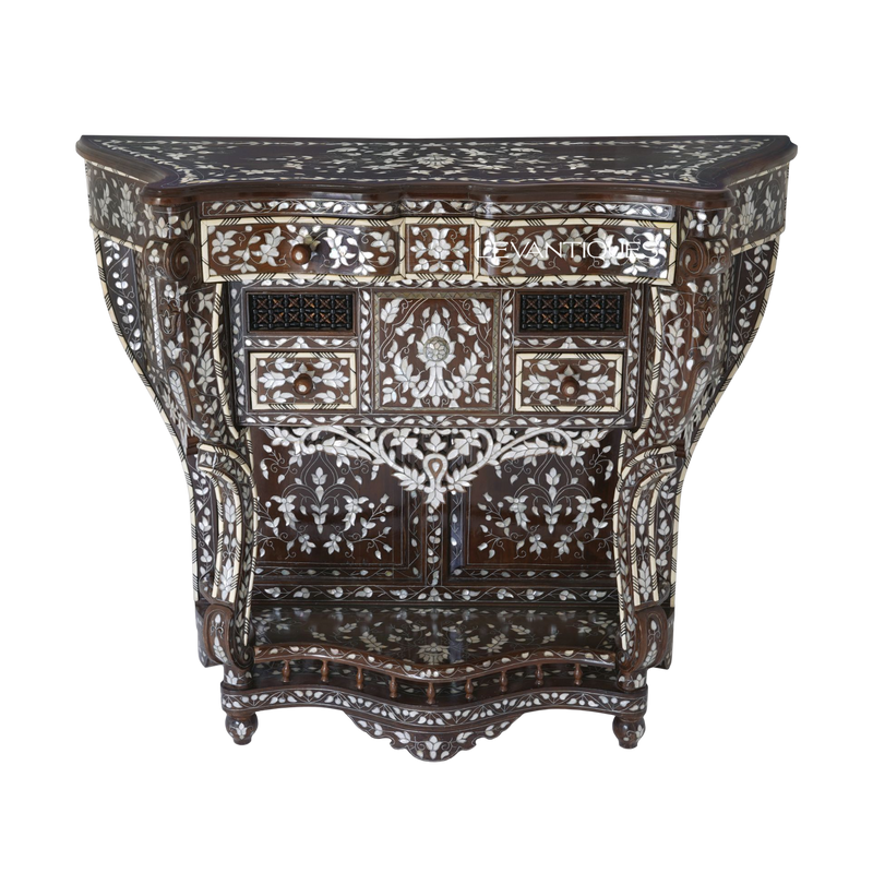 Moroccan console table pearl inlaid by Levantiques