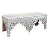 mother of pearl inlay side board with marble top by levantiques