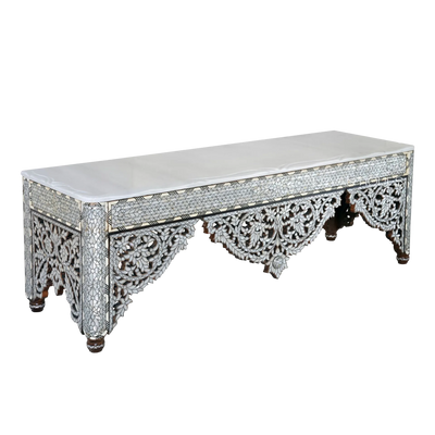 white console inlaid with mother of pearl by Levantiques