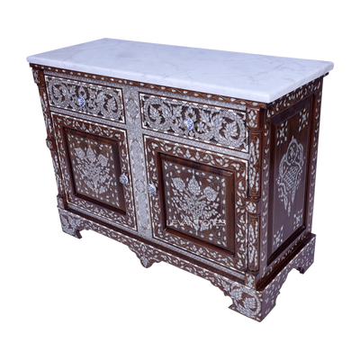 Moroccan mother of pearl tv stand by Levantiques