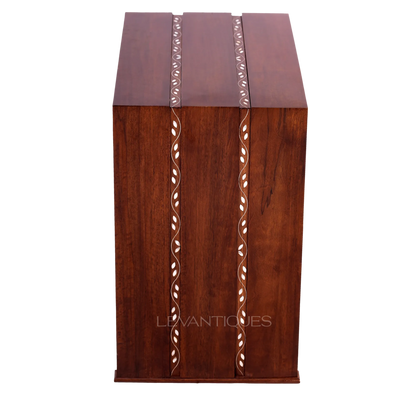 Wooden Nesting table with pearl inlay By Levantiques