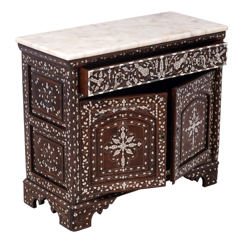 vintage living room cabinet with two drawers by Levantiques