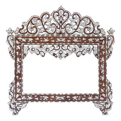 mother of pearl inlay Moroccan mirror by Levantiques