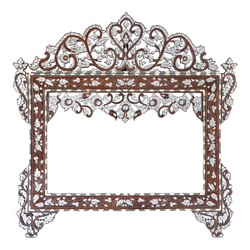 mother of pearl inlay Moroccan mirror by Levantiques