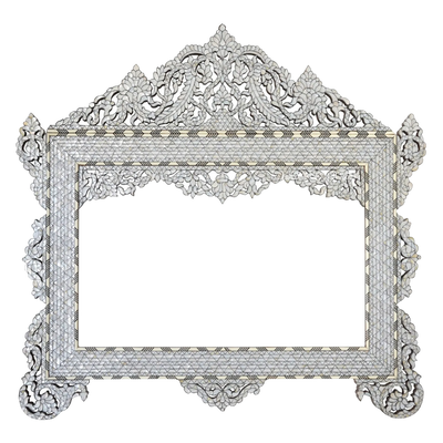  mother of pearl inlay wall mirror by levantiques