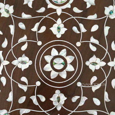 Andalusian design on mother of pearl table by Levantiques