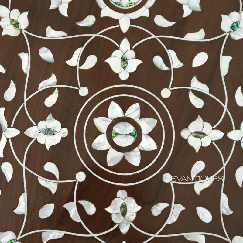 Andalusian design on mother of pearl table by Levantiques