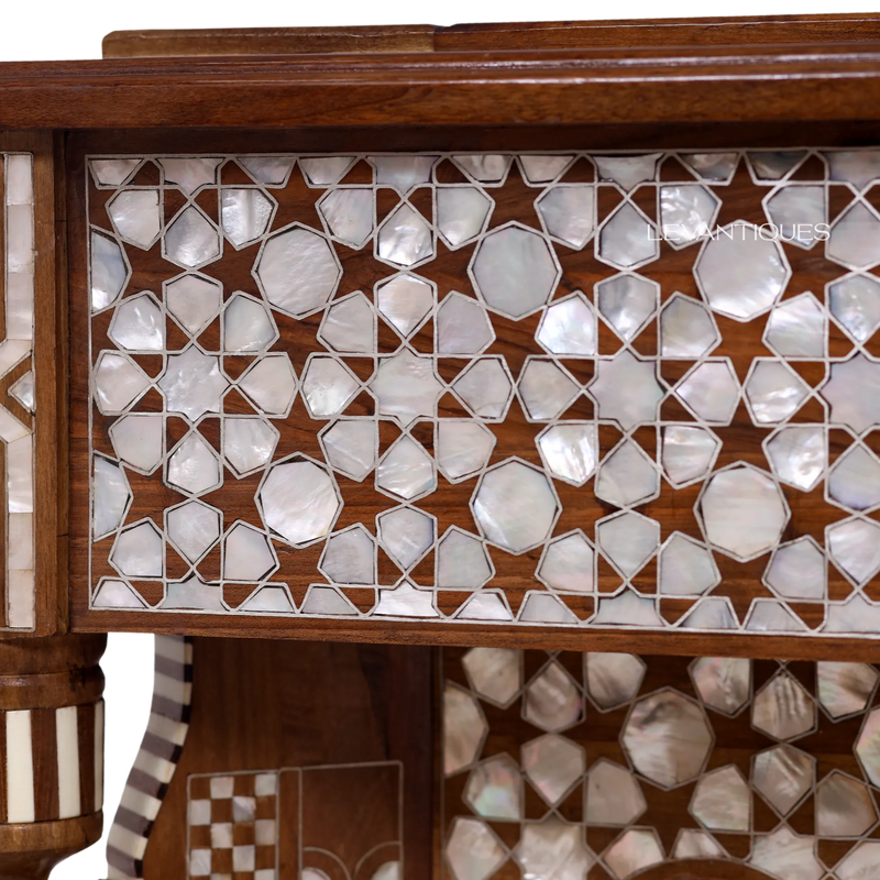 Andalusian patterns on Mother of pearl inlay furniture by levantiques