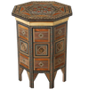 Arabic side table with Islamic wood art by Levantiques