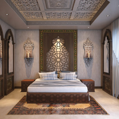 Moroccan master bedroom furniture by levantiques