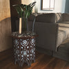 Moroccan side table with majlis sofa by Levantiques