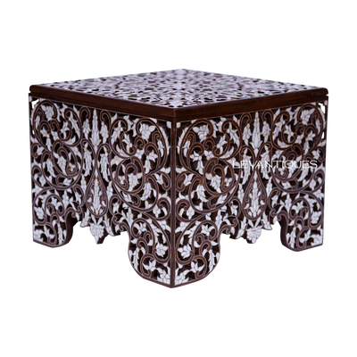 Mother of pearl end table for Arabic majlis by Levantiques