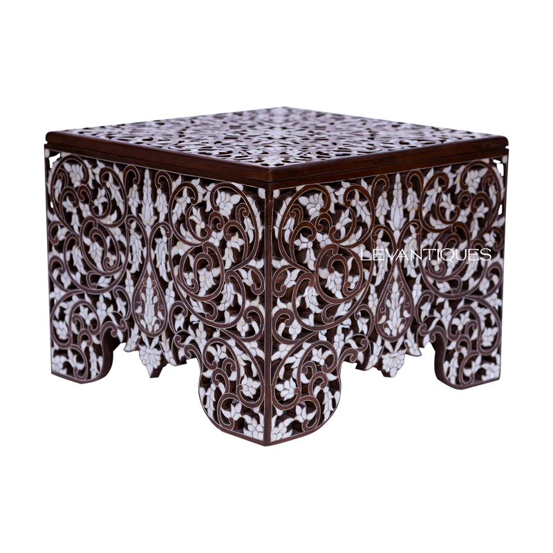 Mother of pearl end table for Arabic majlis by Levantiques