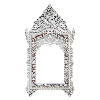 Mother of pearl inlay Moroccan Wall Mirror Frame by Levantiques