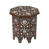 Octagonal mother of pearl inlay side table by Levantiques