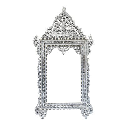 Syrian mother of pearl inlay mirror by levantiques