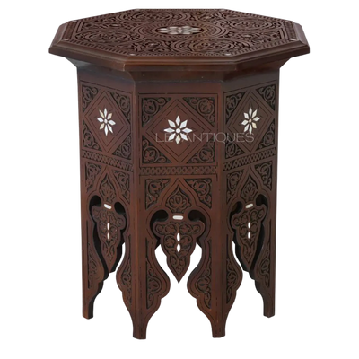 Wooden Moroccan side table by Levantiques