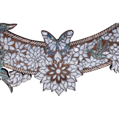 butterfly pearl inlay mirror by levantiques