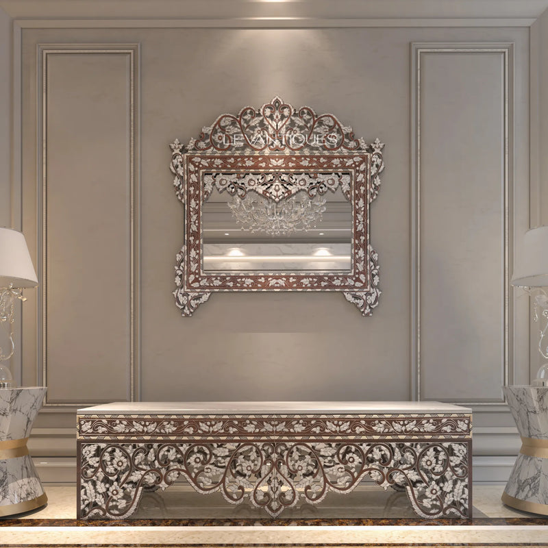 luxury mother of pearl inlay majlis furniture by levantiques