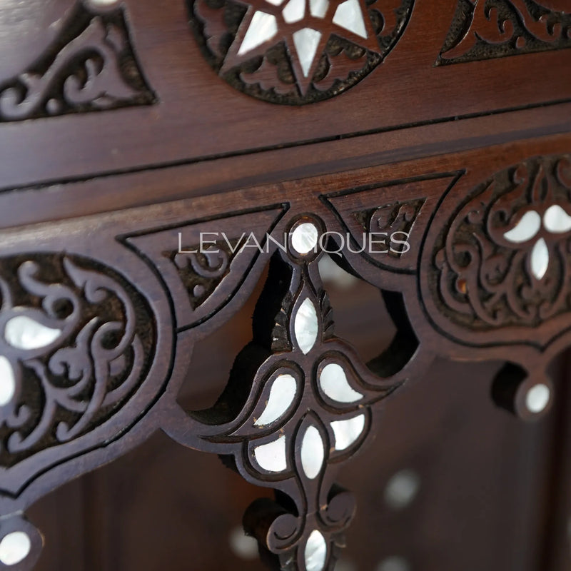 moroccan engraved wooden furniture by levantiques